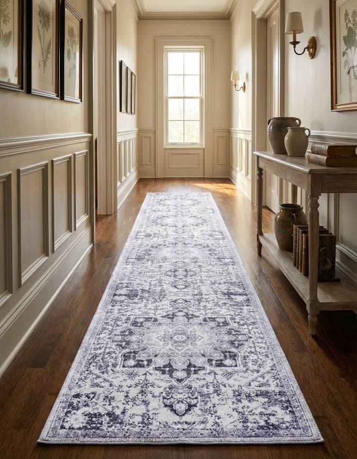 Detail image of 2' x 13'  Washable Renaissance Runner Rug