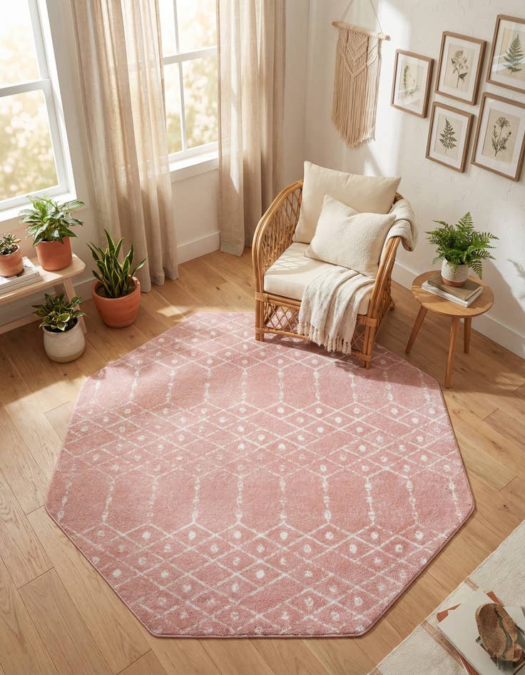 Detail image of 5' 3 x 5' 3 Paxon Trellis Octagon Rug