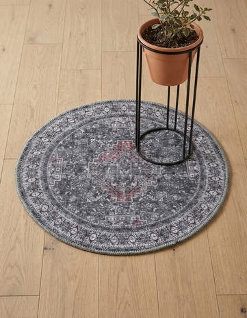 2' x 2' Washable Timeless Round Rug