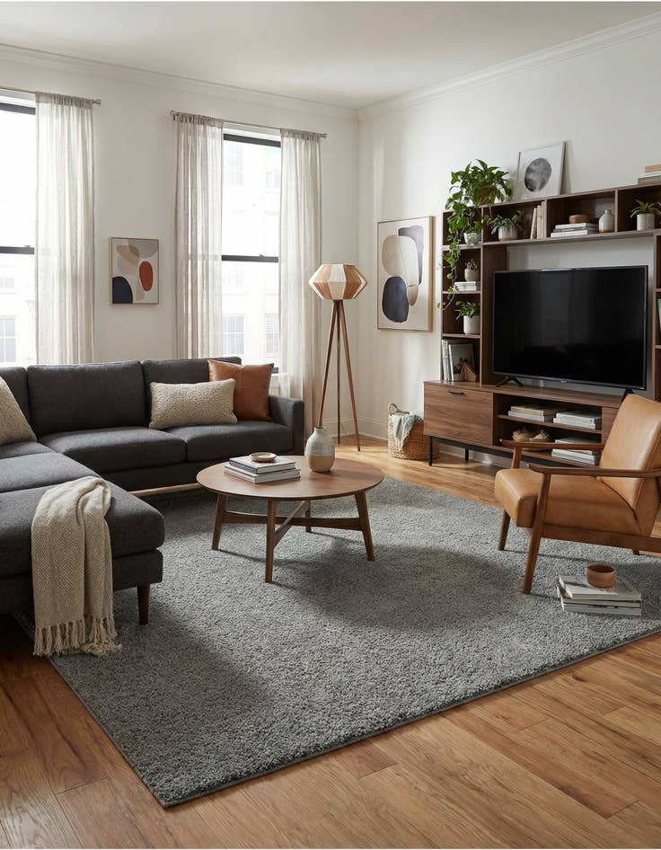 Detail image of 10' x 13' Solid Frieze Rug