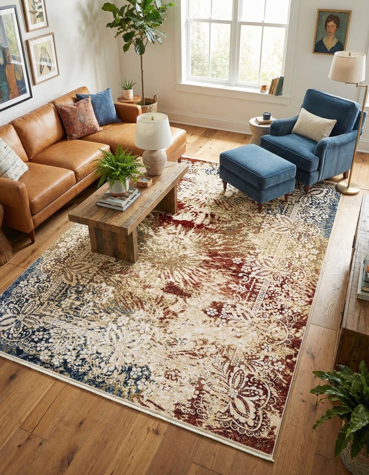 Detail image of 7' 10 x 10' Nain Design Rug