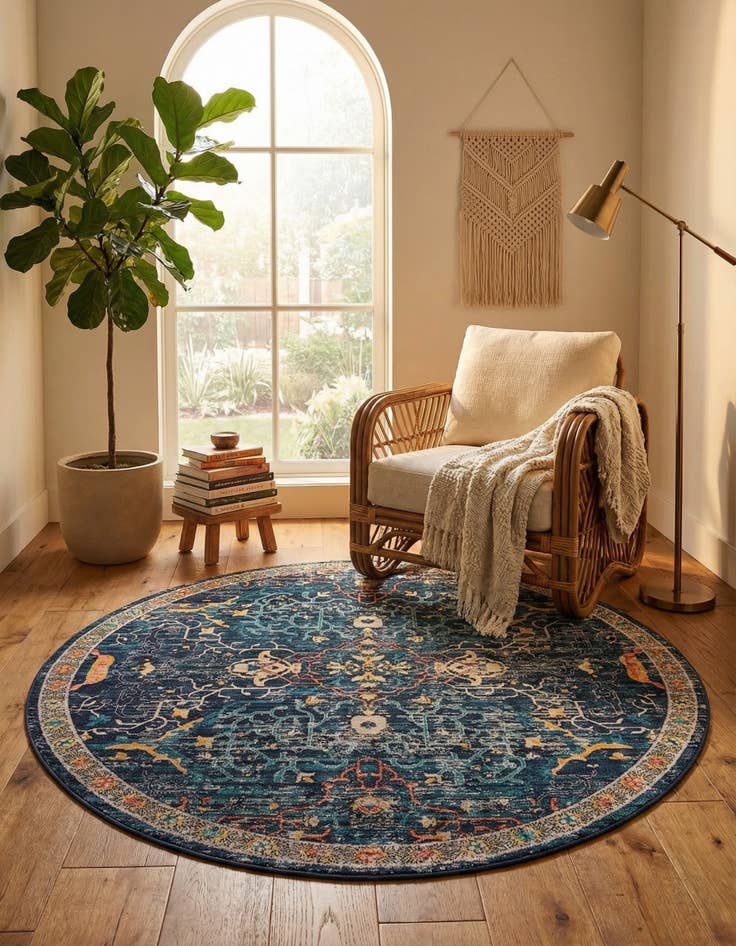 Detail image of 7' 10 x 7' 10 Lola Round Rug