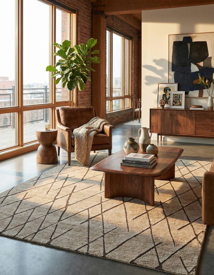 Detail image of 7' 10 x 10' Atlas Moroccan Wool Rug