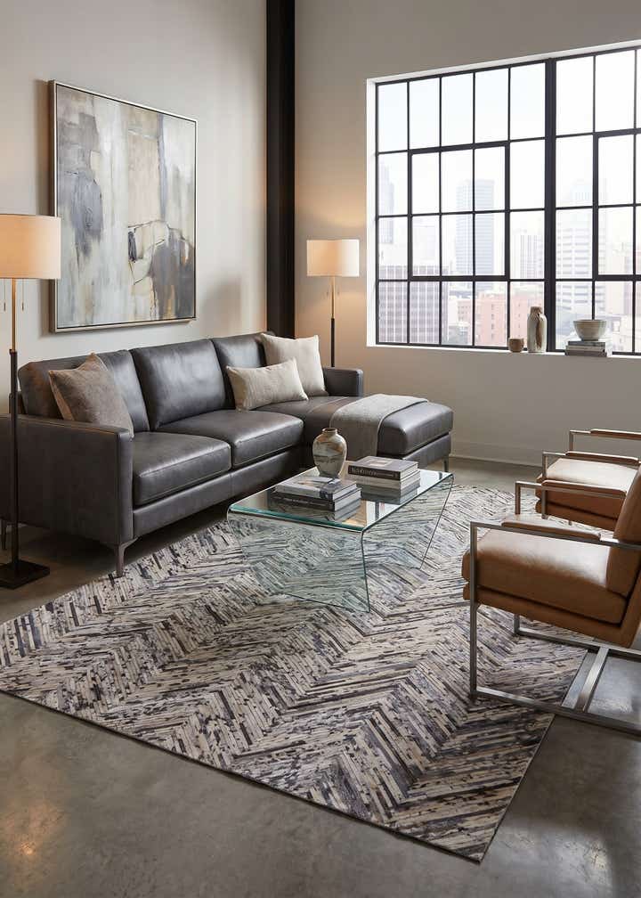 4' 11 x 8' 1 Cowhide Stocks Rug