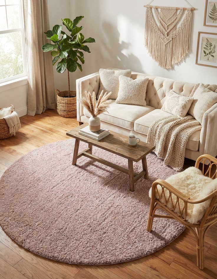 Detail image of 7' x 7' Jill Zarin Shaggy Chic Round Rug