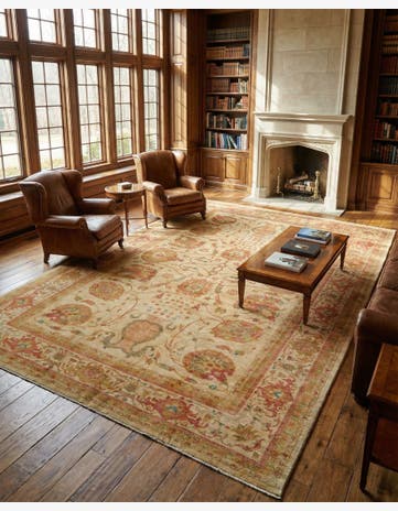 12' x 17' 8 Hand Knotted Peshawar Ziegler Rug