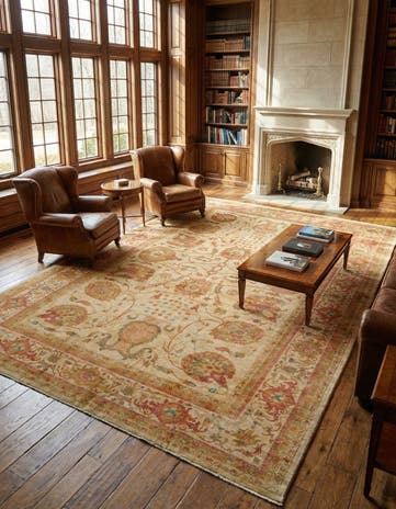 12' x 17' 8 Hand Knotted Peshawar Ziegler Rug