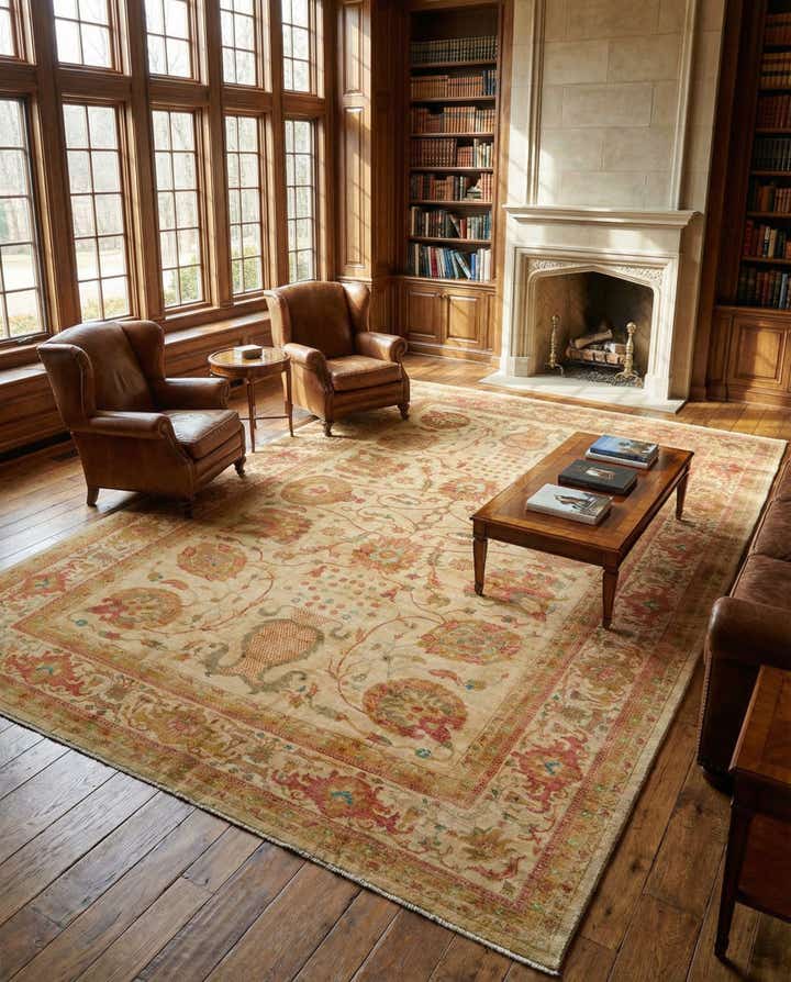 12' x 17' 8 Hand Knotted Peshawar Ziegler Rug