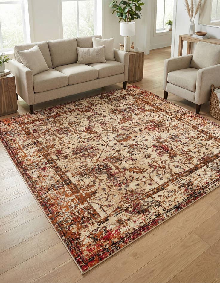 Detail image of 7' 10 x 7' 10 Saturn Square Rug