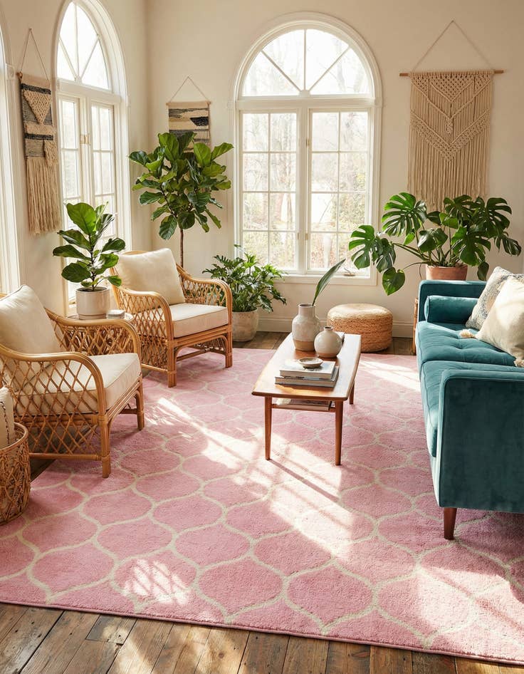 Detail image of 10' x 13' Trellis Frieze Rug