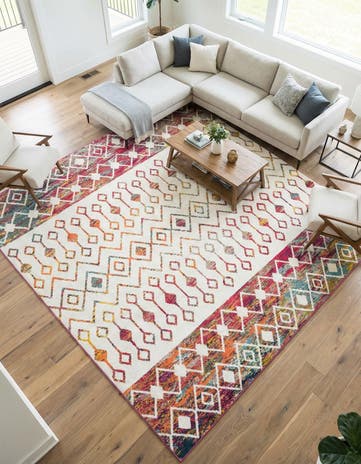 10' x 10' Moroccan Trellis Square Rug