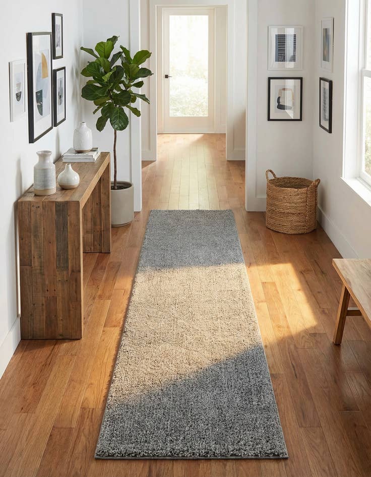 Detail image of 2' 2 x 13' Solid Frieze Runner Rug