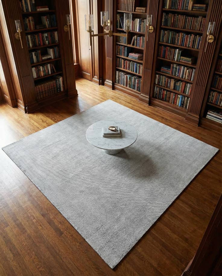 Detail image of 7' 10 x 7' 10 Hand Woven Jill Zarin English Manor Farmhouse Wool Square Rug