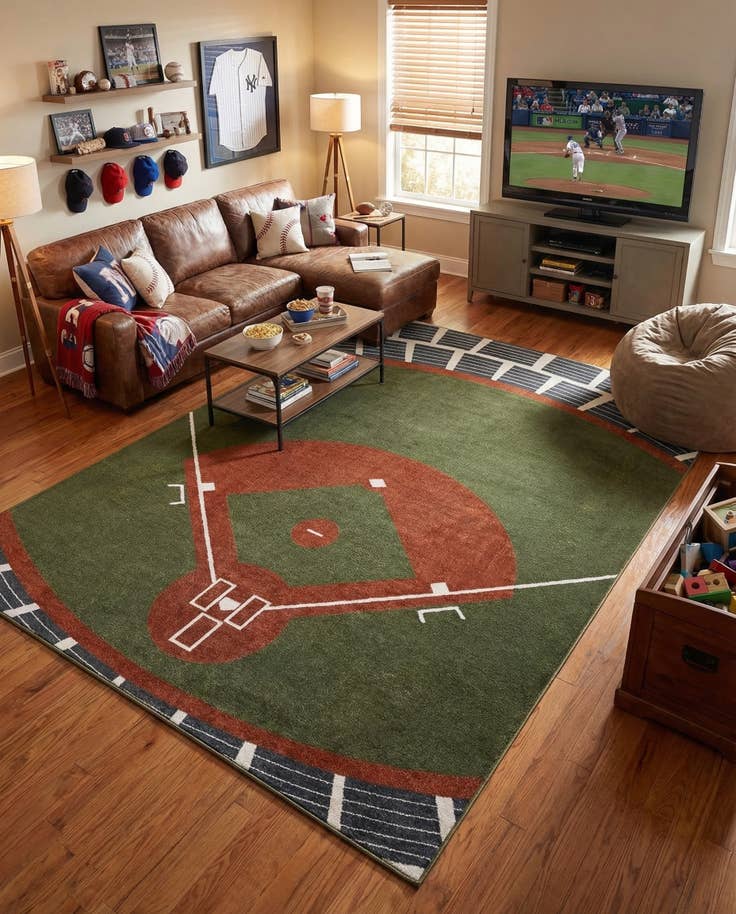 Detail image of 7' 10 x 10' Sports Washable Rug