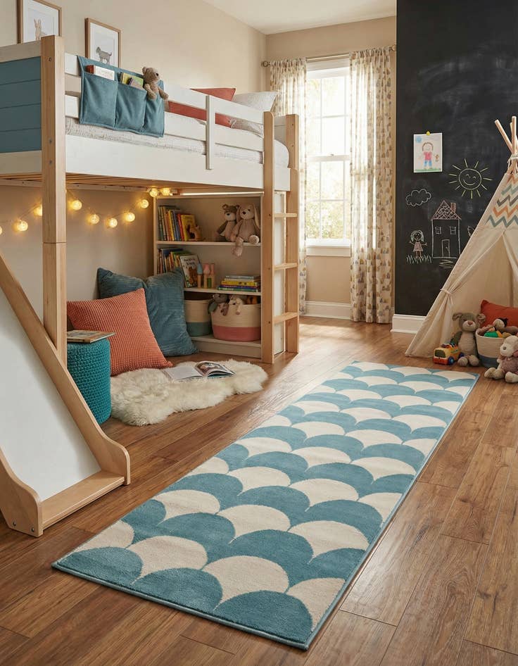 Detail image of 2' x 6' Whimsy Kids Runner Rug