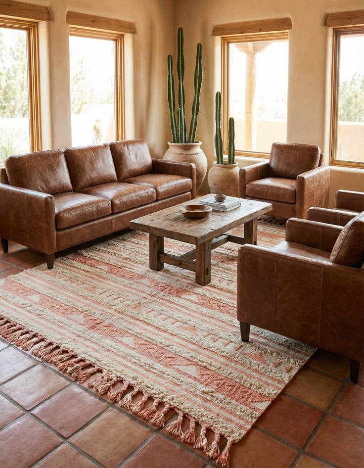 Detail image of 8' x 10'  Hand Woven Arizona Wool Rug