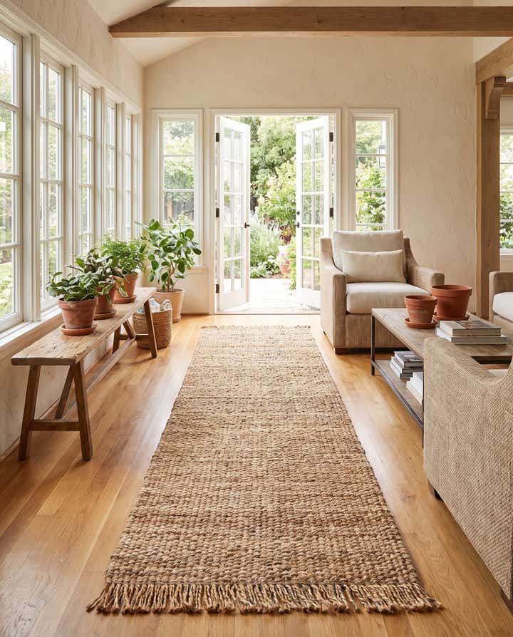 2' 7 x 12' Hand Woven Chunky Jute Runner Rug