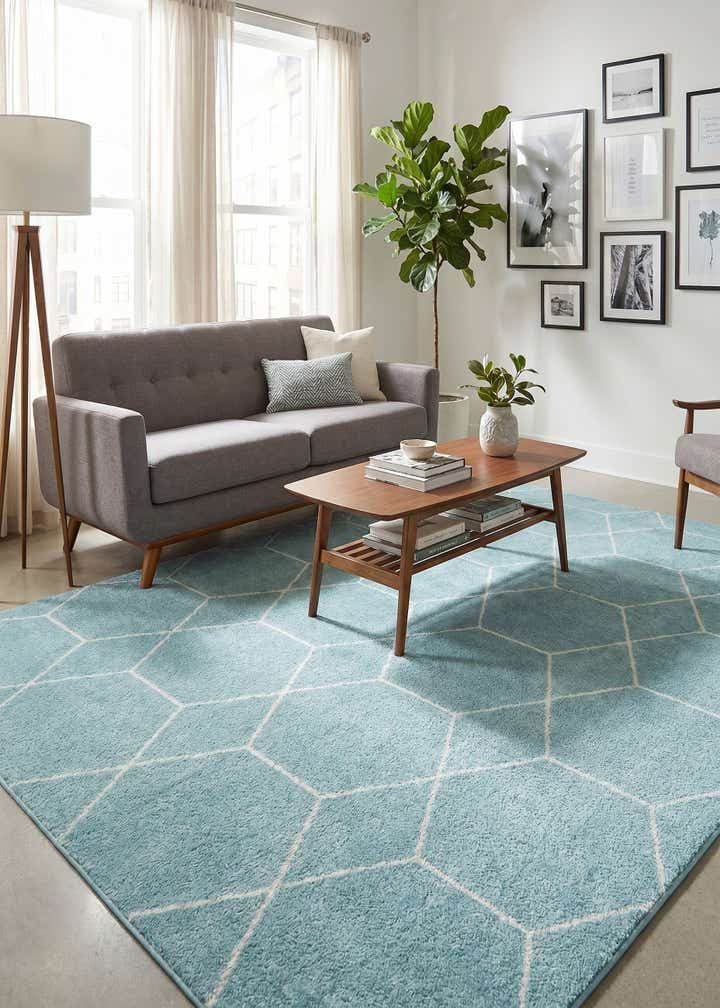7' 10 x 10' Lattice Frieze Rug