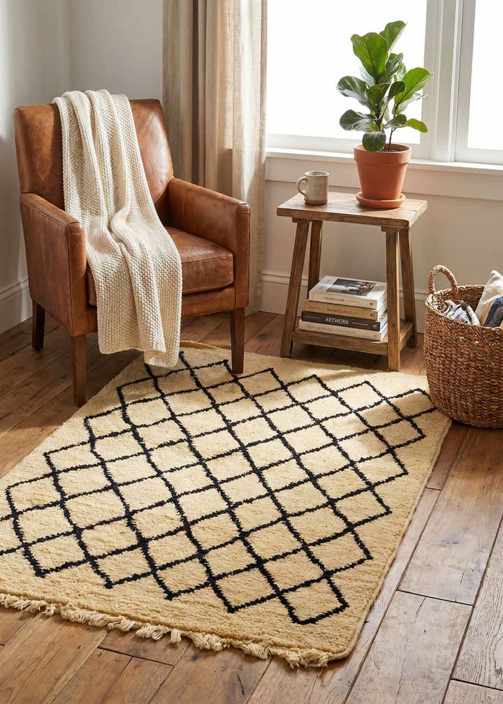 3' 1 x 4' 10 Hand Knotted Moroccan Wool Rug