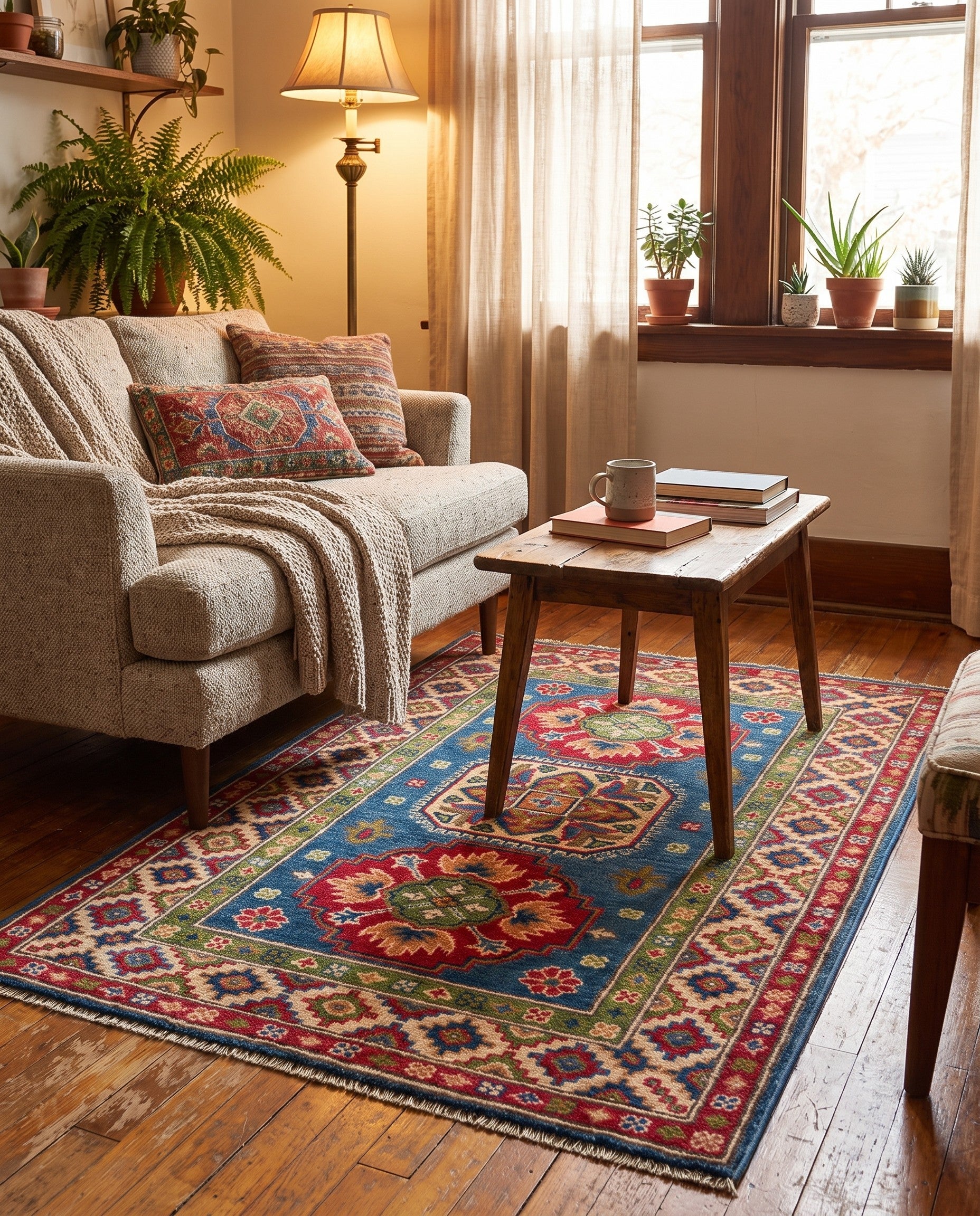 80cm x 125cm Hand Knotted Kazak Rug