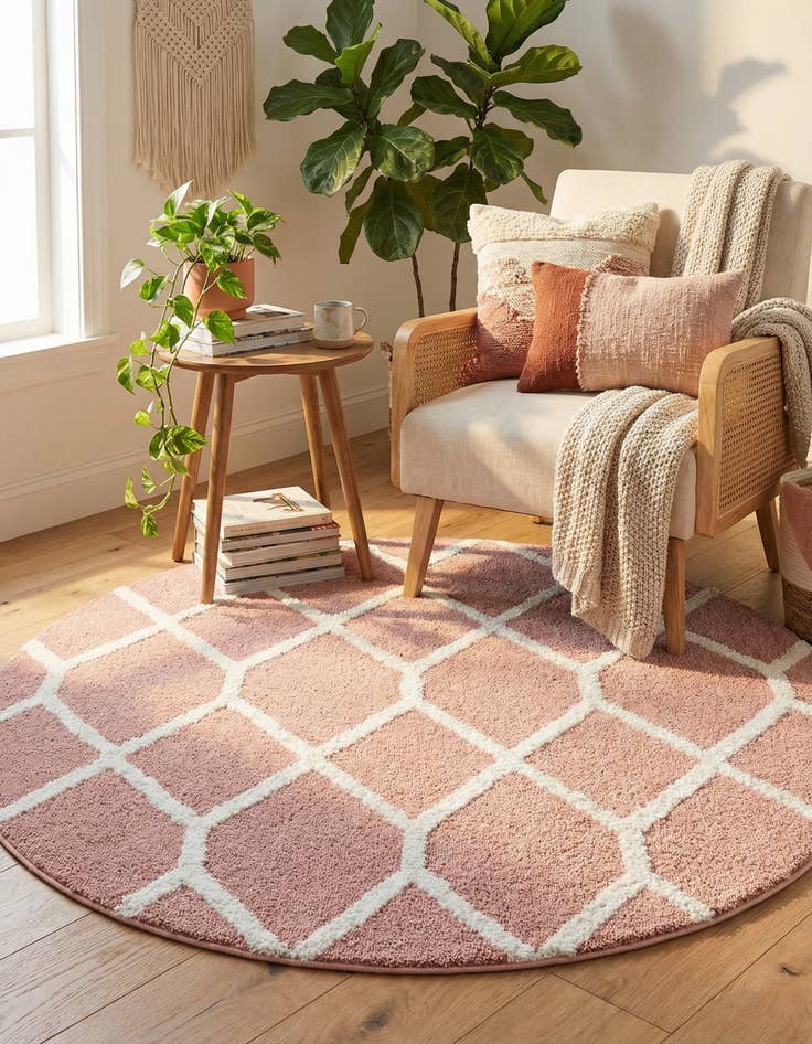 Detail image of 7' 10 x 7' 10 Boho Round Rug