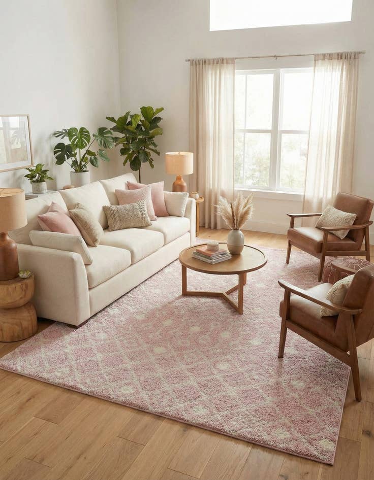 Detail image of 10' x 13' Moroccan Trellis Shag Rug