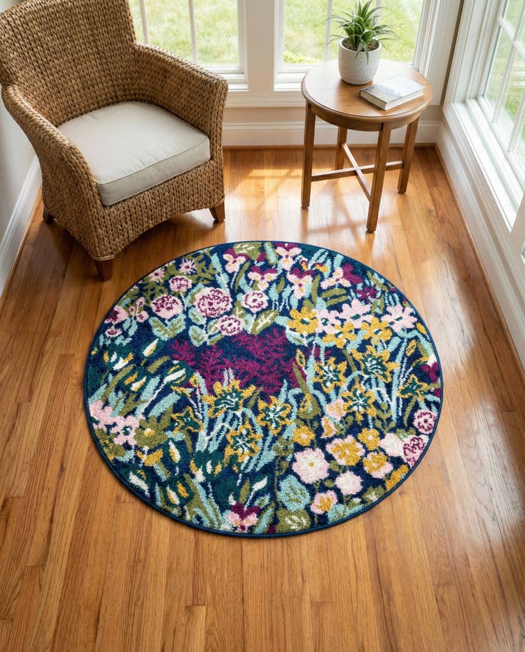 Detail image of 3' 3 x 3' 3 Bloom Round Rug