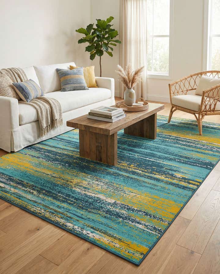 9' x 12' Easy-Clean Coastal Indoor / Outdoor Rug