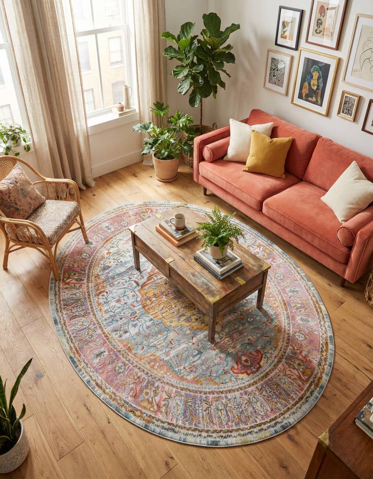 Detail image of 7' 10 x 10' Santiago Oval Rug