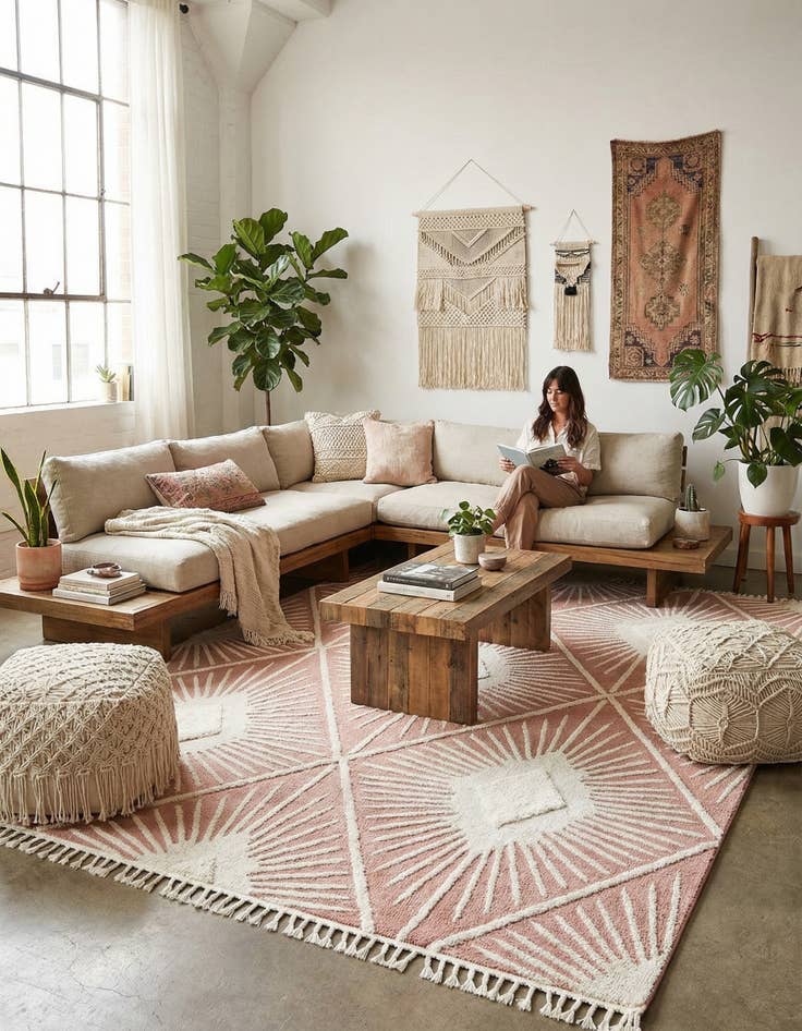 Detail image of  9' 6 x 14' 3 Boho Rug