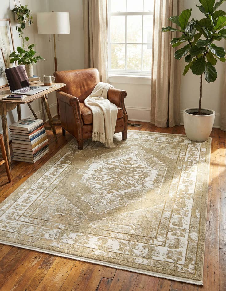 Detail image of 5' 3 x 8' Nain Design Rug