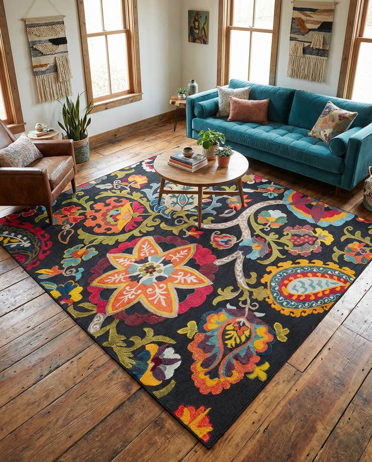 Detail image of 10' x 10' Easy-Clean Casablanca Indoor / Outdoor Square Rug