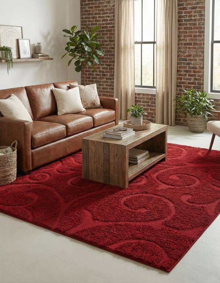 Detail image of 7' 10 x 7' 10 Botanical Shag Square Rug