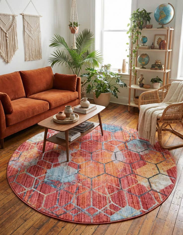 Detail image of 6' x 6' Andromeda Round Rug