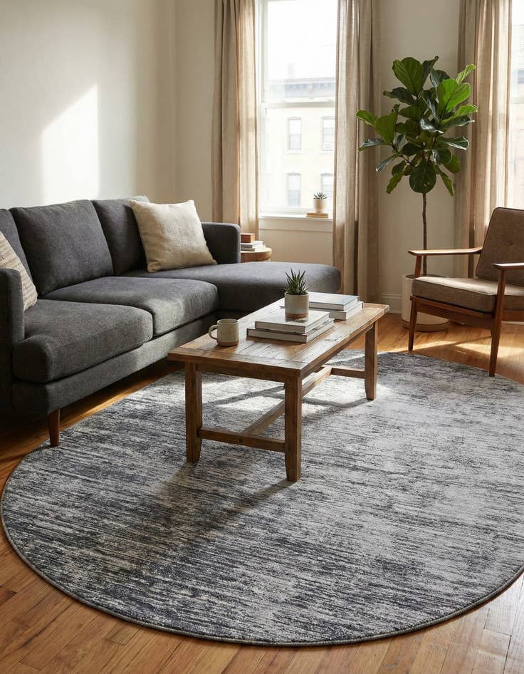 Detail image of 7' 6 x 10' 6 Asha Oval Rug