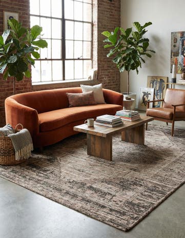 Natural Hand Woven Chenille Jute Rug