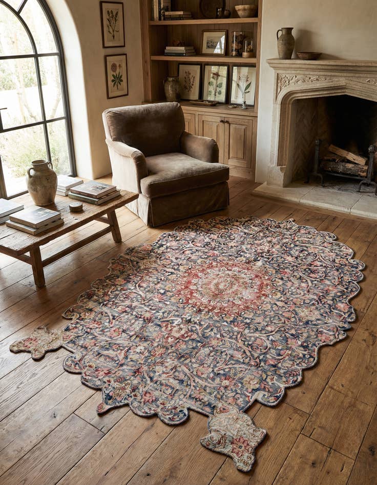 Detail image of 6' 3 x 8' 7 Hand Knotted Ultra Vintage Persian Wool Rug