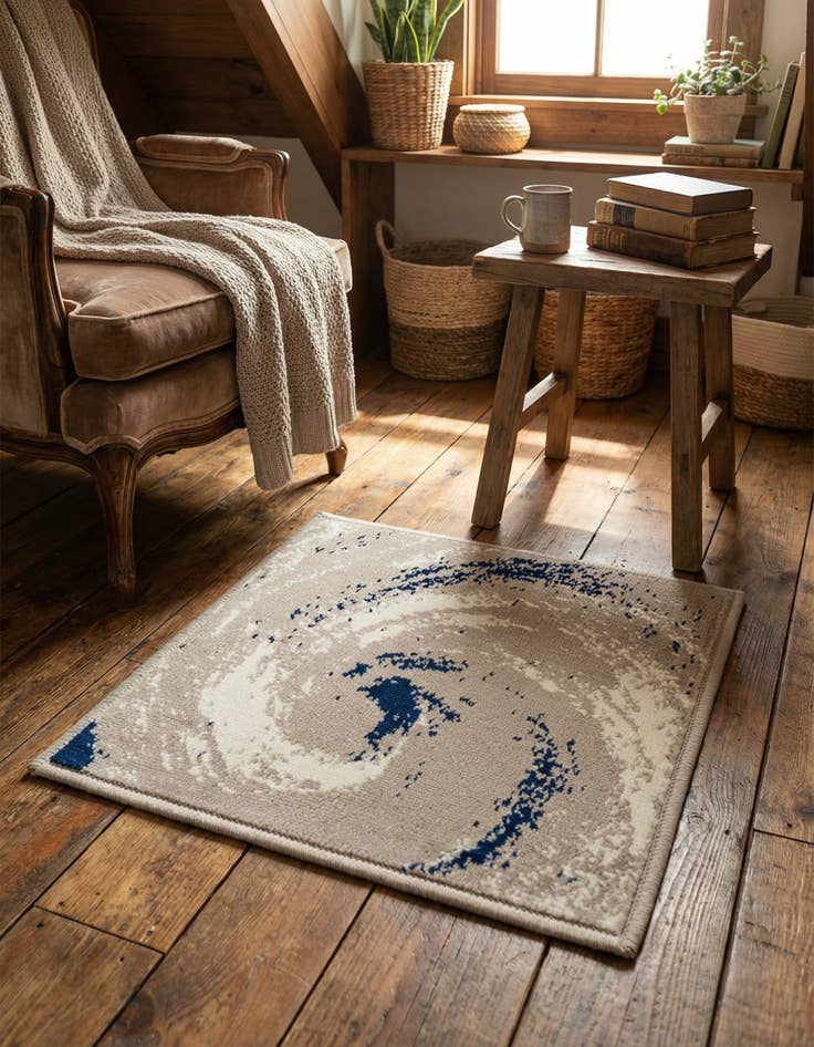 Detail image of Jane Seymour 1' 8 x 1' 8 Open Hearts Sample Rug