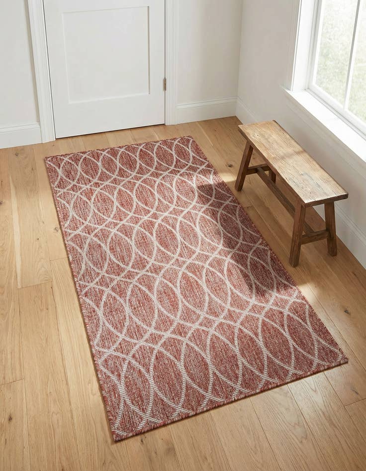Detail image of 3' x 5' 3 Easy-Clean Trellis Indoor / Outdoor Rug