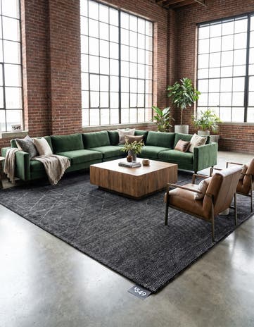 10' x 10' WoolCraft Geometric Square Rug