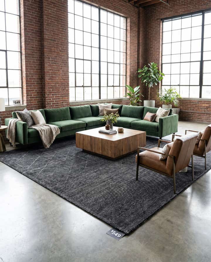 10' x 10' WoolCraft Geometric Square Rug