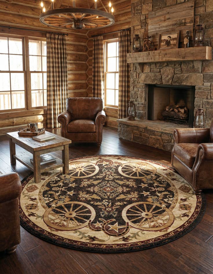 Detail image of 7' 10 x 7' 10 Pioneer Round Rug