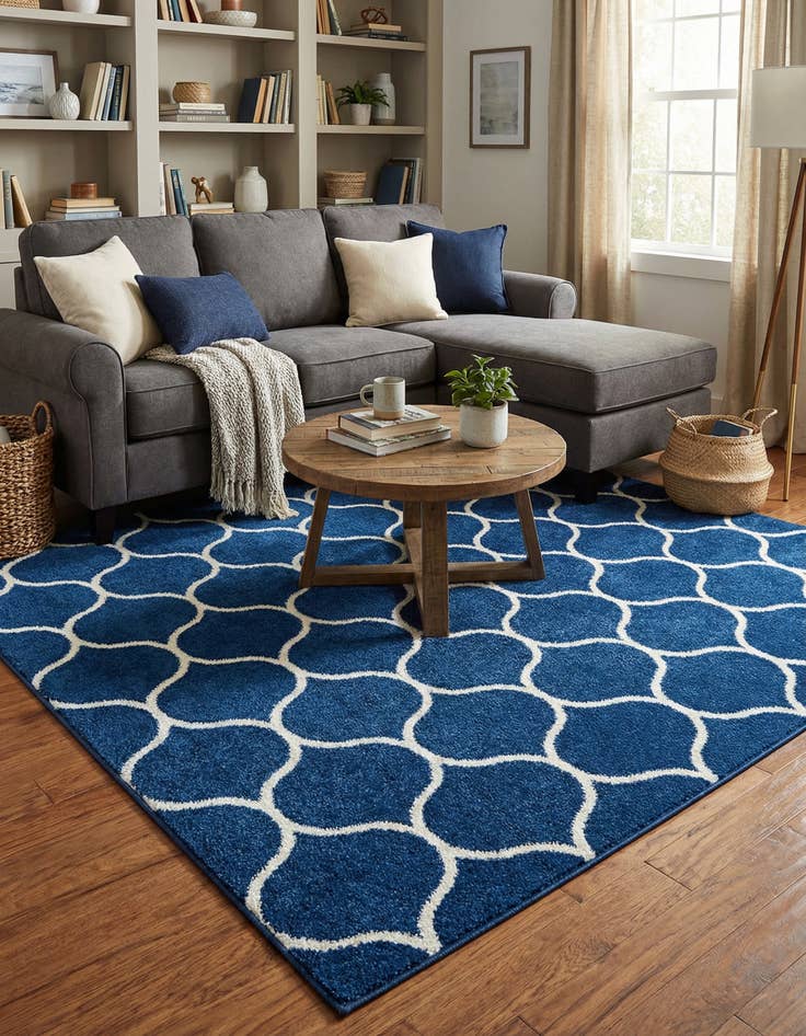 Detail image of 7' x 7' Trellis Frieze Square Rug