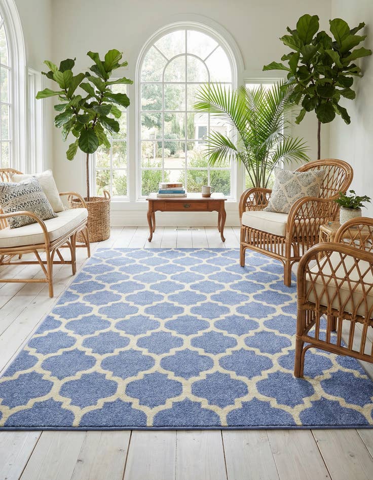 Detail image of 5' 3 x 8' Lattice Rug