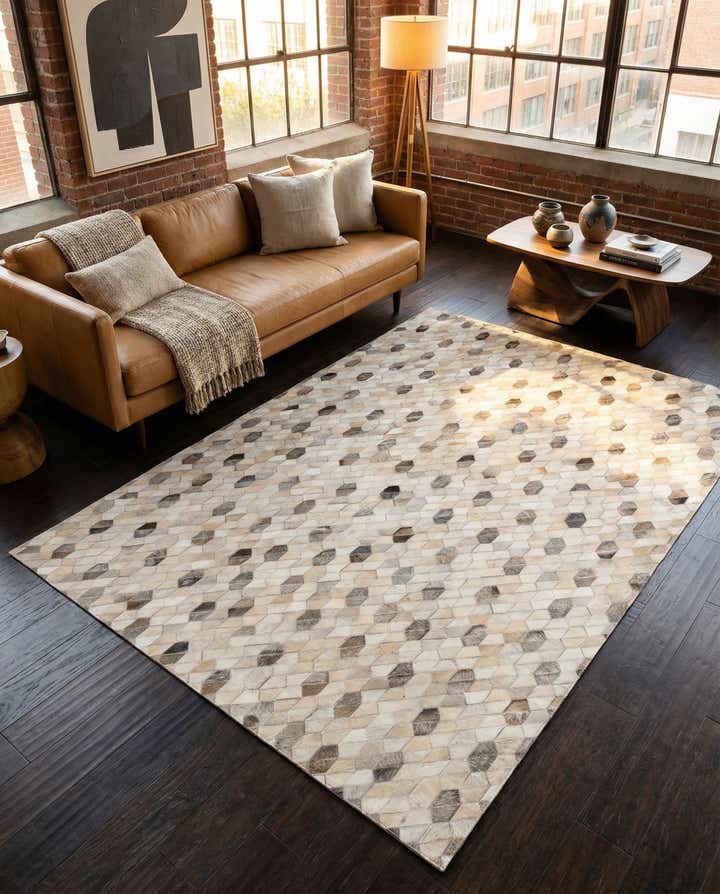 5' 1 x 7' 4 Cowhide Rug