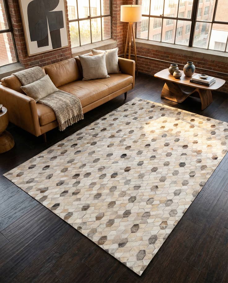 Detail image of 5' 1 x 7' 4 Cowhide Rug
