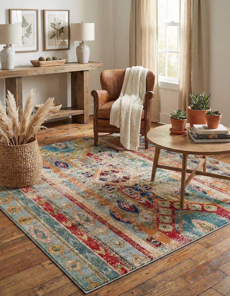 Detail image of 8' x 8' Washable Mesa Square Rug