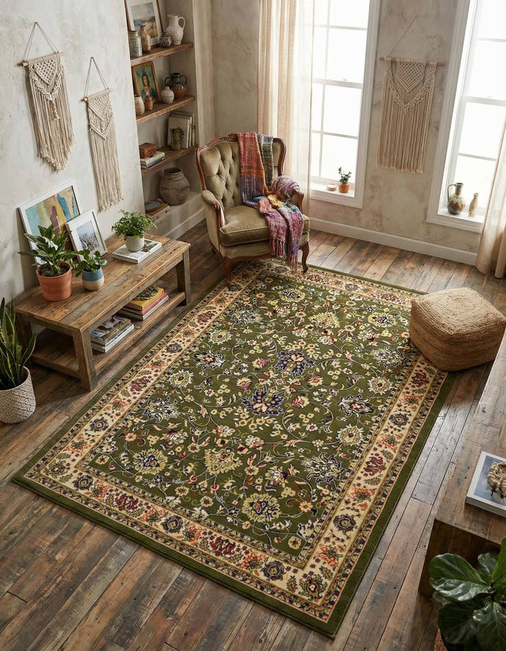 Detail image of 6' x 9' Kashan Design Rug