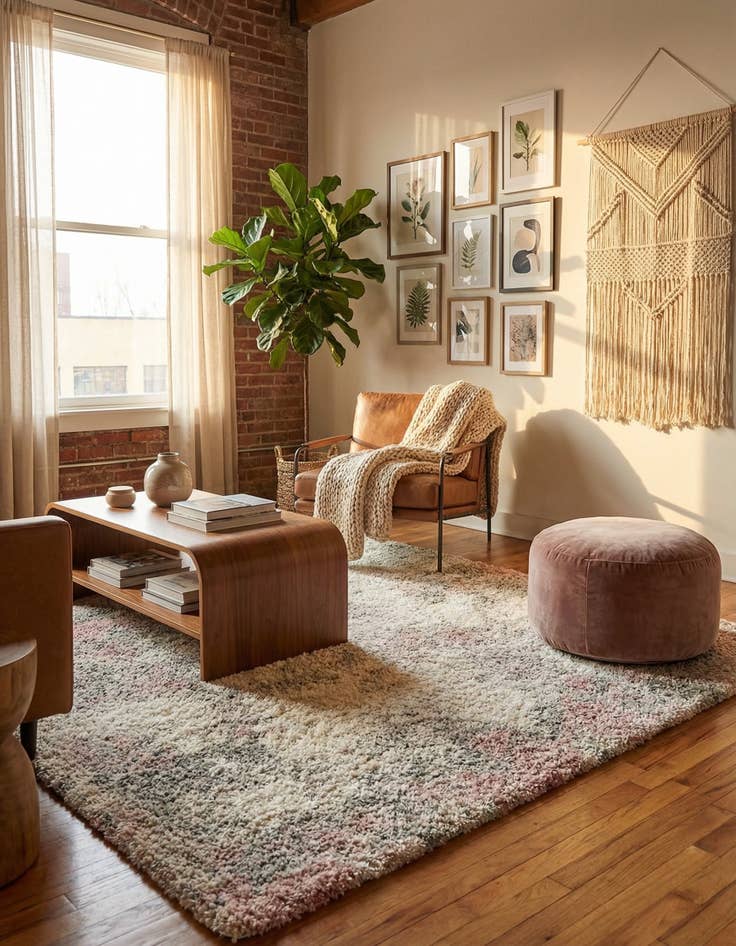 Detail image of 7' 10 x 7' 10 Soft Touch Shag Square Rug