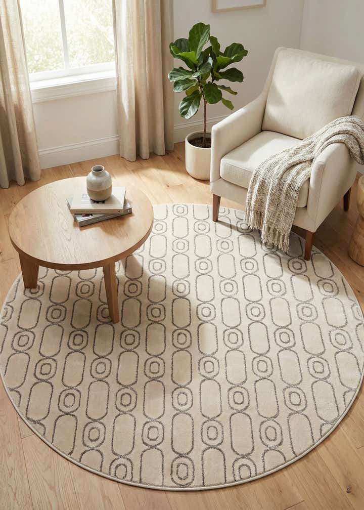 6' x 6' Vogue Geo Round Rug